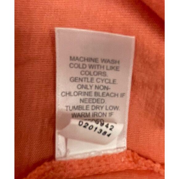 Pure Jill Elliptical Layered Top Peach Dude Petite Medium Cotton/Modal Blend - Picture 7 of 7